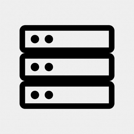 Database sign illustration. Vector. Black icon on a white background. Isolated.のイラスト素材