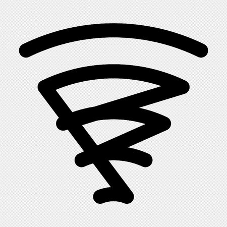 Wifi sign illustration. Vector. Black icon on a white background. Isolated.のイラスト素材