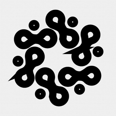 Infinity Symbol Icon on Black Isolated Background. Vector Illustrationのイラスト素材