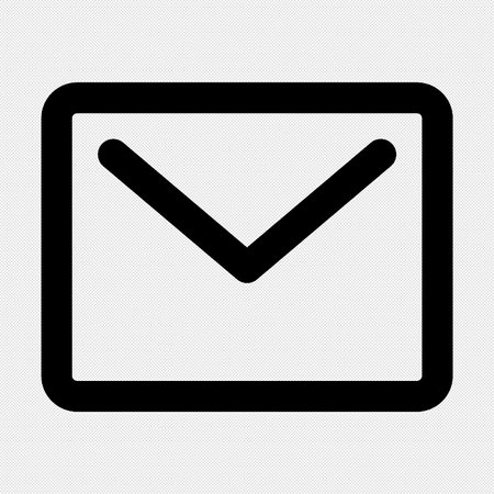 Mail icon. Vector. Black icon on a white background. Isolated.のイラスト素材