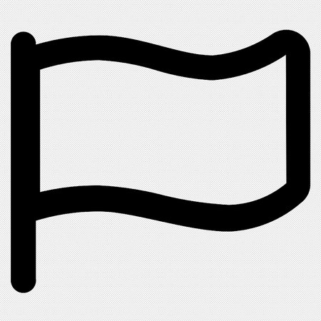 Flag sign illustration. Vector. Black icon on a white background.のイラスト素材