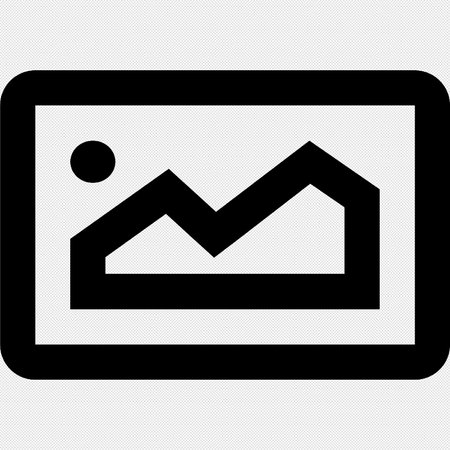 Picture icon or sign. Vector. Black icon on a white background. Isolated.のイラスト素材