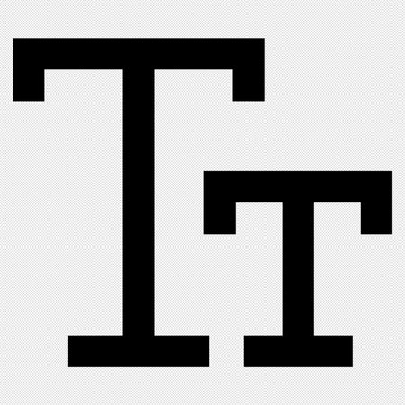 Greek letter T sign. Vector. Black dotted icon on a white background.のイラスト素材