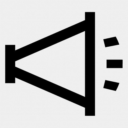 Speaker volume sign. Vector. Black icon on a white background.のイラスト素材
