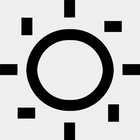 Sun sign icon. Heat symbol. Seamless pattern with black dots. Vector illustrationのイラスト素材
