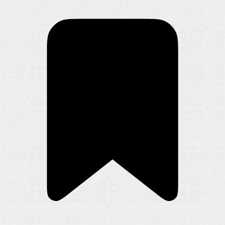 Bookmark sign. Black icon on a white background. Vector illustrationのイラスト素材