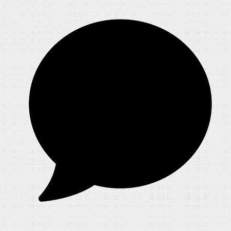 Speech bubble icon on a black dotted background. Vector illustration.のイラスト素材
