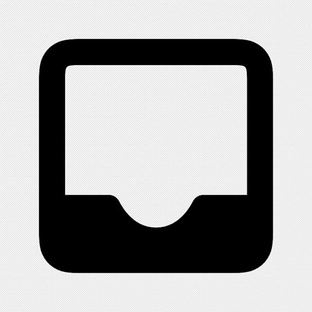 Rectangular Display Icon. Black Contour Design. Vector Illustration.のイラスト素材