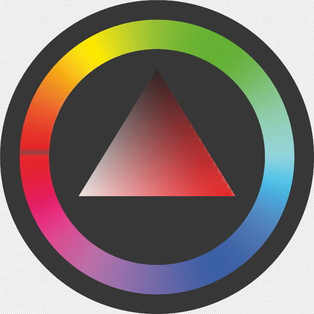 abstract icon in the form of a rainbow on a gray backgroundのイラスト素材