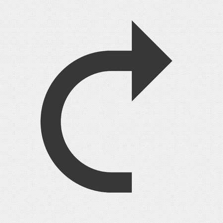 Reload left arrow icon. Flat design style. Made in vector illustrationのイラスト素材