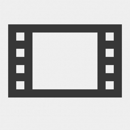 Film strip sign icon. Video frame symbol. Flat design style.のイラスト素材