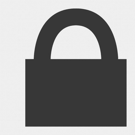 Lock icon on grey background. Flat design. Vector Illustration.のイラスト素材