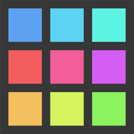 Set of multicolored squares on a gray background. Vector illustrationのイラスト素材