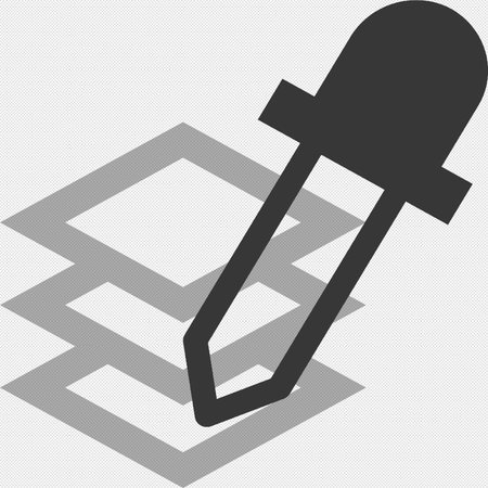 Pipette icon. Simple black icon on a gray background.のイラスト素材