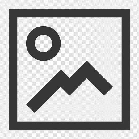 Picture icon. Simple illustration of picture icon for web design isolated on grey backgroundのイラスト素材