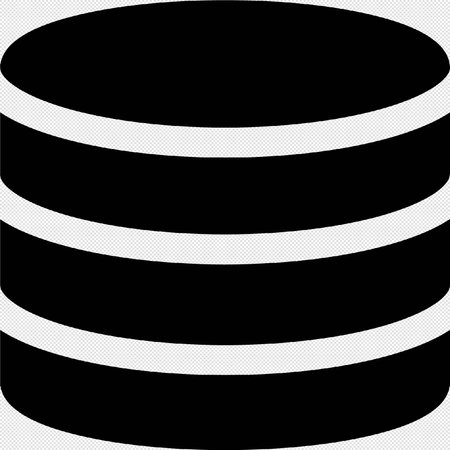 Database web icon. Simple black symbol on white background. Flat style.のイラスト素材