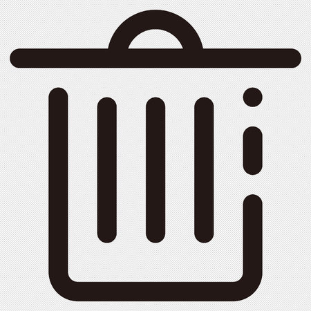 Trash can icon. Simple illustration of trash can vector icon for webのイラスト素材