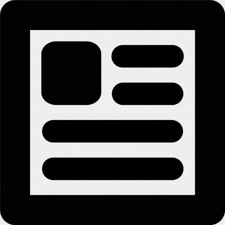 Newspaper icon. Newspaper symbol. Newspaper sign. Newspaper button.のイラスト素材