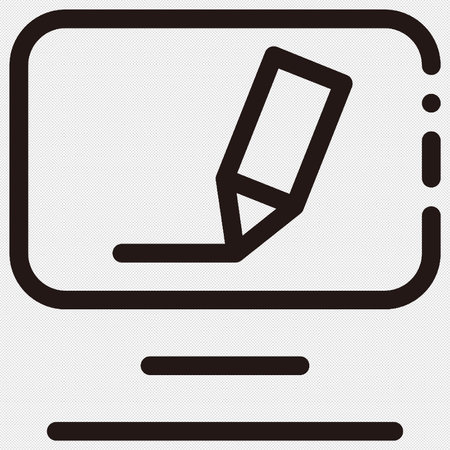 Pencil sign icon. Edit content button.  Flat design style eps 10のイラスト素材
