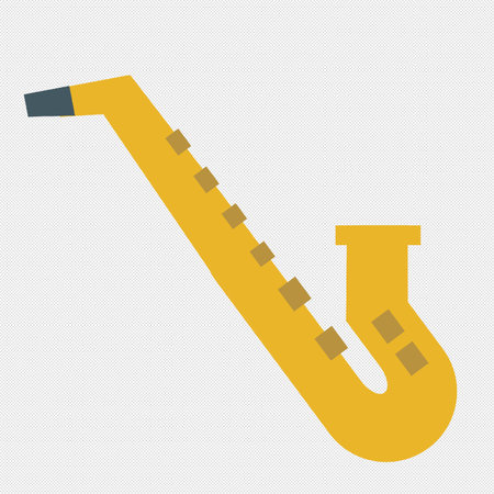 Saxophone icon. Flat style. Made in vector. EPS 10のイラスト素材