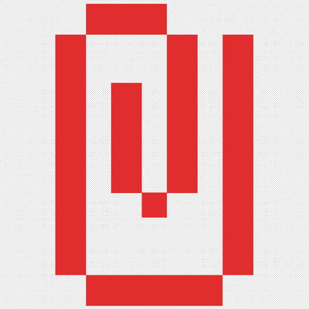 Letter W sign design template element. Red symbol on a white background with space for your text.のイラスト素材