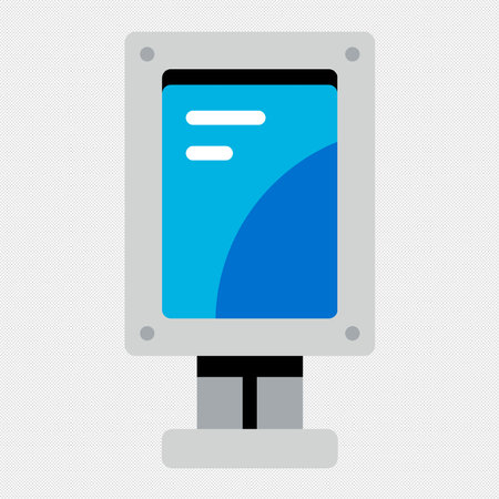 Billboard icon on a gray background. Vector illustration in flat style.のイラスト素材