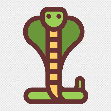 Cobra snake icon. Simple vector illustration for graphic and web design.のイラスト素材