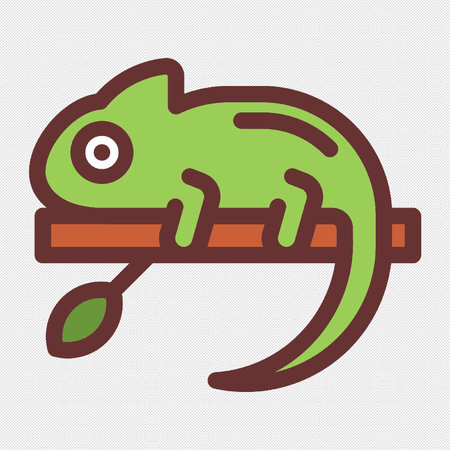 Chameleon icon. Simple illustration of chameleon vector icon for webのイラスト素材