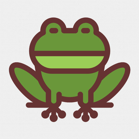 Frog icon. Vector illustration. Flat design style eps 10のイラスト素材