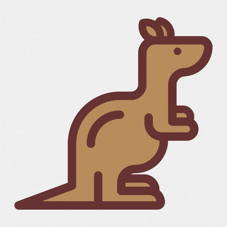 Kangaroo icon. Animal sign. Graph symbol for your web site design, logo, app, UI.のイラスト素材