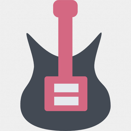 Electric guitar icon. Simple illustration of electric guitar vector icon for web designのイラスト素材