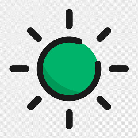Sun sign icon. Brightness symbol. Flat design style eps 10のイラスト素材