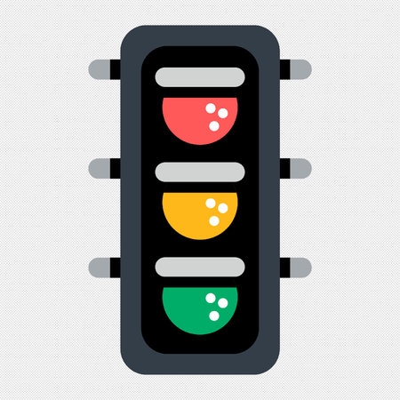 Traffic light icon. Flat design style eps 10 vector illustrationのイラスト素材