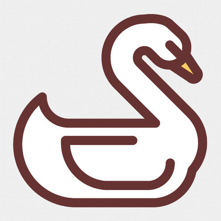 Swimming pool swan icon. Flat design style eps 10のイラスト素材