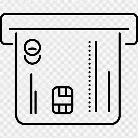 Credit Card Machine vector icon. Black dotted illustration. Isolated on white background.のイラスト素材