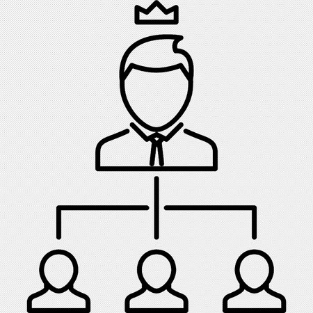 Teamwork sign icon. Businessman symbol. Flat design style.のイラスト素材