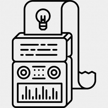 Computer Printer Icon Isolated on Black Background. Vector Illustrationのイラスト素材