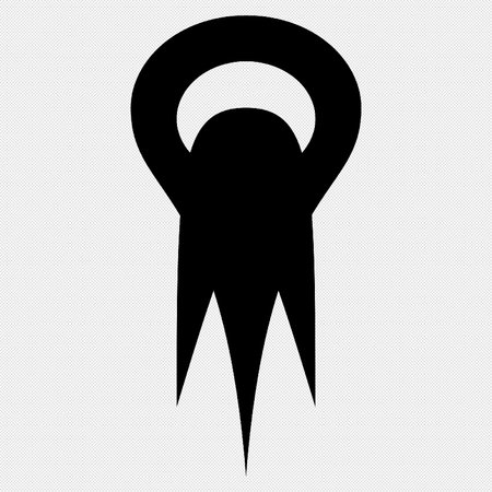 Toothpick icon. Simple black icon on a white background.のイラスト素材