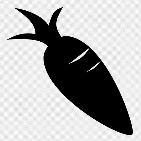 Carrot Vegetable sign. Black dotted vector icon on white background.のイラスト素材