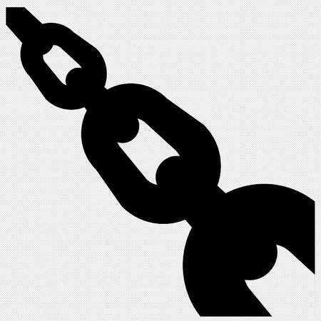 Link sign illustration. Vector. Black icon on a white background.のイラスト素材