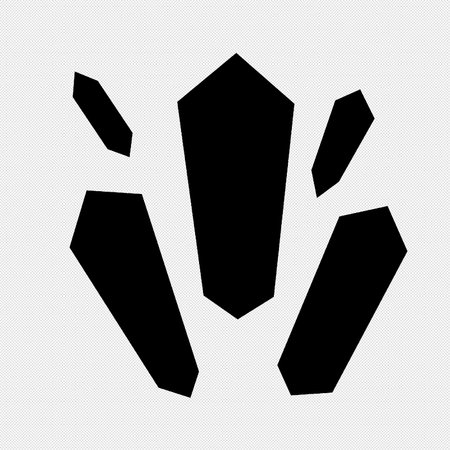 Crystals sign. Black icon on a white background. Vector illustrationのイラスト素材