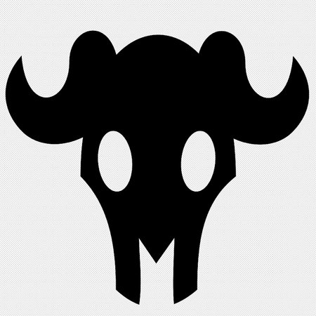 Skull vector icon. Illustration isolated for graphic and web design.のイラスト素材