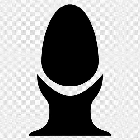 Eggs vector icon. Black symbol on a gray background.のイラスト素材