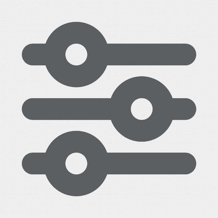 Equalizer icon. Simple illustration of equalizer vector icon for web design isolated on grey backgroundのイラスト素材