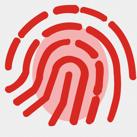 Fingerprint sign icon. Personal biometric data protection symbol.のイラスト素材