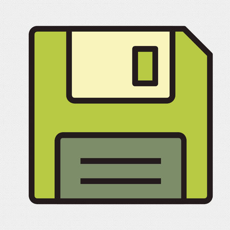 Floppy disk icon. Flat design style. Made in vector illustrationのイラスト素材