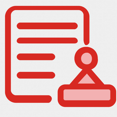 Document file sign. Vector. Red icon on a white background.のイラスト素材