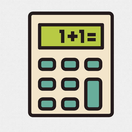 Calculator icon. Vector illustration. Flat design style eps 10のイラスト素材