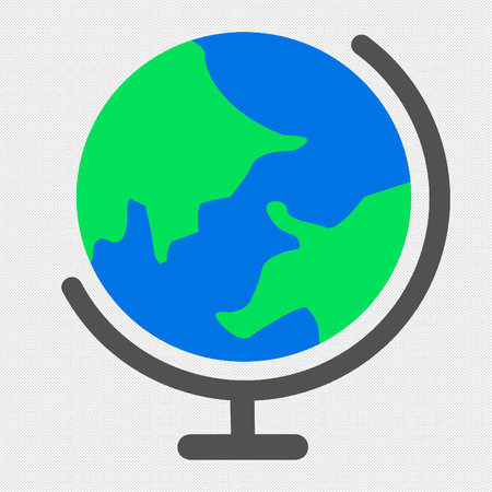 Globe icon. Flat design style. Made in vector illustration.のイラスト素材