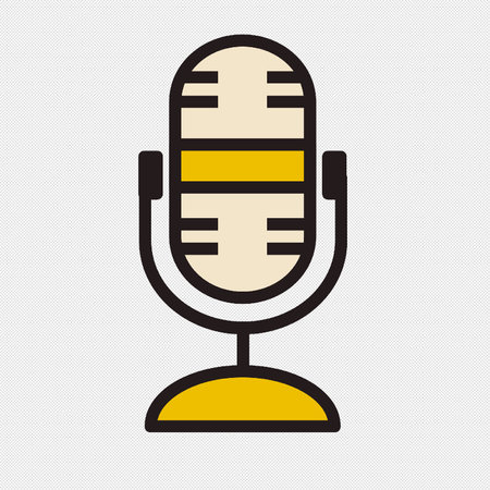 Microphone icon. Vector illustration. Flat design style eps 10のイラスト素材